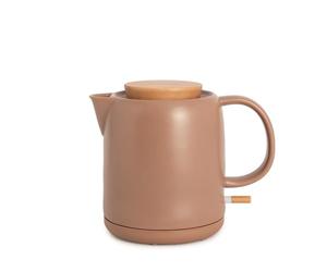 CREATE/KETTLE CERAMIC/Hervidor de agua eléctrico de cerámica moca/Cuerpo de cerámica, calienta en 5 minutos, capacidad de 1L, sistema de autoapagado, 1200W