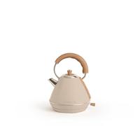 CREATE/KETTLE RETRO M/Hervidor de agua eléctrico Arena/Ebullición rápida, capacidad 1l, apagado automático, filtrado anti-cal, autoapagado, indicador de nivel de agua, Ø17,2 cm, 1200 W