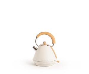 CREATE/KETTLE RETRO M/Hervidor de agua eléctrico blanco roto/Ebullición rápida, capacidad 1l, apagado automático, filtrado anti-cal, autoapagado, indicador de nivel de agua, Ø17,2 cm, 1200 W