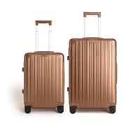 LUGGAGE ALUMINIUM - Maleta Rígida De Aluminio Con Doble Cierre TSA Y Ruedas Multidireccionales Set: S Y M
