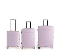 CREATE / Luggage Studio/Set de 3 Maletas rígidas de policarbonato Lavanda/Candado TSA, 4 Ruedas Dobles, Organizador Interior, Mango telescópico, Materiales Resistentes y duraderos