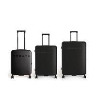 CREATE / Luggage Studio/Set de 3 Maletas rígidas de policarbonato Negro/Candado TSA, 4 Ruedas Dobles, Organizador Interior, Mango telescópico, Materiales Resistentes y duraderos