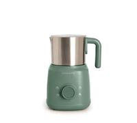 CREATE/MILK FROTHER RETRO/Espumador calentador de leche con jarra extraíble verde sage/Accesorios giratorios magnéticos, 350ml, uso en frío o caliente, 500W