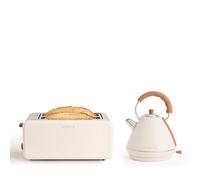 CREATE/PACK TOAST RETRO XL + KETTLE RETRO L/Tostadora de pan blanco roto con hervidor de agua blanco roto/Hervidor de 1,7 L