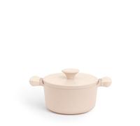 CREATE/POT STUDIO/Olla de aluminio de Ø20cm con revestimiento cerámico arena/Antiadherente, diseño retro, apta para todo tipo de cocinas, resistente y duradera, fácil de limpiar, libre de PFOA