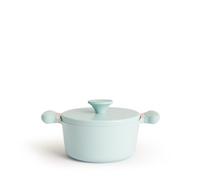 CREATE/POT STUDIO/Olla de aluminio de Ø20cm con revestimiento cerámico azul/Antiadherente, apta para todo tipo de cocinas, resistente y duradera, fácil de limpiar, libre de PFOA