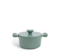 CREATE/POT STUDIO/Olla de aluminio de Ø20cm con revestimiento cerámico verde sage/Antiadherente, apta para todo tipo de cocinas, resistente y duradera, fácil de limpiar, libre de PFOA