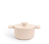 CREATE/POT STUDIO/Olla de aluminio de Ø24cm con revestimiento cerámico arena/Antiadherente, diseño retro, apta para todo tipo de cocinas, resistente y duradera, fácil de limpiar, libre de PFOA