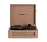 CREATE/Record Player Retro/Tocadiscos Retro Moca/Diseño Vintage, Bluetooth, USB, SD, MicroSD,Mp3, Sonido estéreo, 3 velocidades de reproducción, para Todo Tipo de vinilos