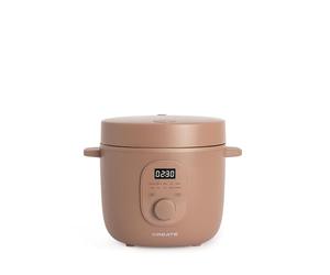 CREATE/RICE COOKER STUDIO/Arrocera eléctrica multifunción 2L moca/Programable hasta 24h, prepara tartas, guisos o sopas, función de mantener el calor, 400W