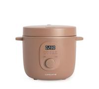 CREATE/RICE COOKER STUDIO/Arrocera eléctrica multifunción 3L moca/Programable hasta 24h, con cesta vaporera, prepara tartas, guisos o sopas, función de mantener el calor, 600W