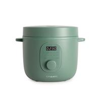 CREATE/RICE COOKER STUDIO/Arrocera eléctrica multifunción 3L verde sage/Programable hasta 24h. con cesta vaporera. prepara tartas. guisos o sopas. función de mantener el calor. 600W
