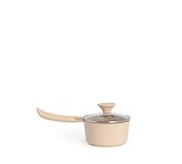 CREATE/SAUCEPAN STUDIO/Cazo de aluminio fundido con revestimiento cerámico arena/Tapa transparente, Ø160 cm, capacidad 1,4L, para todo tipo de cocinas, antiadherente, resistente, libre de PFOA