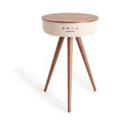 SPEAKER TABLE 360 - Mesa Altavoz Con Sonido Omnidireccional 360º, Bluetooth Y Carga Inalámbrica Madera Oscura