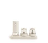 CREATE/SPICE GRINDER STUDIO PRO/Molinillo eléctrico para especias blanco roto/Dos contenedores intercambiables. ajuste de molienda. cuchillas de cerámica. cuerpo de acero. 3.7W