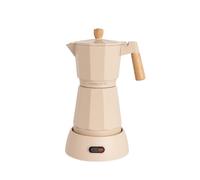CREATE / THERA MOKA ELECTRIC/Cafetera italiana eléctrica arena/Función de mantener caliente, 300 ml, capacidad de 6 tazas, retiene el calor, base 360º, fácil de limpiar y libre de BPA, 480W