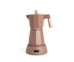 CREATE / THERA MOKA ELECTRIC/Cafetera italiana eléctrica moca/Función de mantener caliente, 300 ml, capacidad de 6 tazas, retiene el calor, base 360º, fácil de limpiar y libre de BPA, 480W