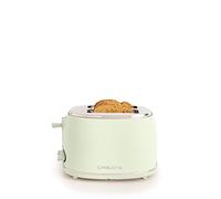 CREATE/TOAST RETRO STYLANCE/Tostadora Verde / 6 Niveles de potencia, bandeja recogemigas, termostato, descongelación, recalentar, 2 ranuras rebanadas anchas, 850W