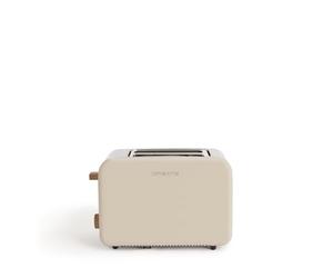 CREATE/TOAST RETRO/Tostadora arena / 6 Niveles de potencia, bandeja recogemigas, termostato, descongelación, recalentar, 2 ranuras rebanadas anchas, 850W