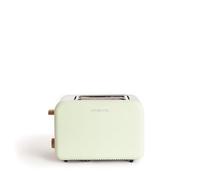CREATE/TOAST RETRO/Tostadora Verde / 6 Niveles de potencia, bandeja recogemigas, termostato, descongelación, recalentar, 2 ranuras rebanadas anchas, 850W