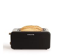 TOAST RETRO - Tostadora Para Rebanadas Anchas Negro