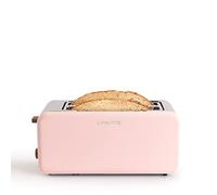 CREATE/TOAST RETRO XL/Tostadora rosa / 6 Niveles de potencia, bandeja recogemigas, termostato, descongelación, recalentar, 2 ranuras rebanadas anchas, 1500W