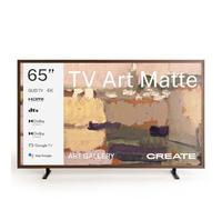 CREATE / TV Art Matte/Televisor Smart TV QLED 4K 65" Madera Oscura/Pantalla antirreflejos, galería de Arte, Control por Voz, Sensor de iluminación, Low Blue Light & Flicker Free, HDMI TM