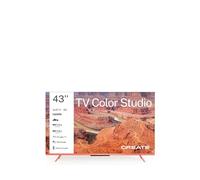 CREATE / TV Color Studio/Televisor Smart TV QLED 4K 43" Terracota/Pantalla antirreflejos, Acabado Mate, Control por Voz, Sensor de iluminación, Dolby Atmos, Low Blue Light & Flicker Free, HDMI TM