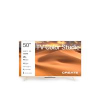 CREATE / TV Color Studio/Televisor Smart TV QLED 4K 50" Arena/Pantalla antirreflejos, Acabado Mate, Control por Voz, Sensor de iluminación, Dolby Atmos, Low Blue Light & Flicker Free, HDMI TM