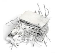 Create Unique Party Favors - Paquete de 50 bolsas de organza con cierres seguros (7 x 9 cm, plateado)