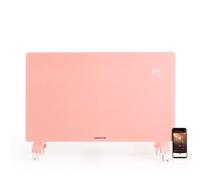 CREATE/WARM CRYSTAL 2500W / Convector eléctrico de cristal con wifi y rudas negro/App, potencia regulable, instalación en suelo o pared, pantalla LED táctil, bajo consumo