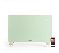 CREATE/WARM CRYSTAL 2500W / Convector eléctrico de cristal con wifi y ruedas blanco/App, potencia regulable, instalación en suelo o pared, pantalla LED táctil, bajo consumo