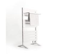 CREATE / Warm Towel 500W / Toallero eléctrico Blanco con Patas con Estante / 103x5x55 cm/para Suelo o Pared, Temporizador, Pantalla LCD, bajo Consumo