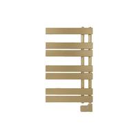 CREATE / Warm Towel Modern/Toallero Eléctrico de Pared Oro Cepillado / 80x50 cm / 2 en 1, 6 Modos Funcionamiento, Pantalla LCD, Temporizador hasta 24h, 400W