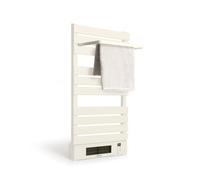 CREATE / WARMTOWEL Pro + Estante/Toallero Eléctrico con Calefactor cerámico con Estante 3 Barras y Gancho Blanco Roto /101x13x55cm / 1500W, 2 potencias