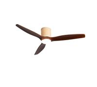 WIND CALM CUSTOM RATTAN - Ventilador De Techo 40W Silencioso Ø132 Cm Con Luz LED En Cuerpo Y Lámpara Mando A Distancia