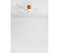 CREATE / WIND CALM CUSTOM WOVEN/Ventilador de techo con luz cuerda ocre y ocre oscuro aspas blanco con mando / 40W, Silencioso, función vernano - invierno, Ø132 cm, luz LED 3 temperaturas