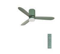 CREATE / WIND CALM SCULPT/Ventilador de techo con luz con mando verde sage / 40W, Silencioso, 6 velocidades, Ø132 cm, programable, función verano-invierno, luz led 3 temperaturas