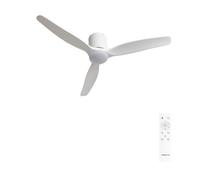 CREATE / WIND CALM SLIM LIGHT/Ventilador de techo con luz blanco con mando / 40W, Silencioso, Ø132 cm, 6 velocidades, plafón slim light, programable, función verano-invierno, luz led 3 temperaturas