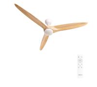 WIND CENTURY - Ventilador De Techo 40W Silencioso Ø152 Cm 100% Madera Mando A Distancia