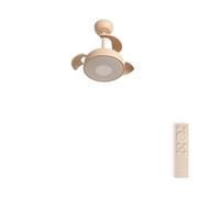WIND CLEAR CUP - Ventilador De Techo 40W Silencioso Ø55cm Aspas Retráctiles Con Luz LED Con Luz