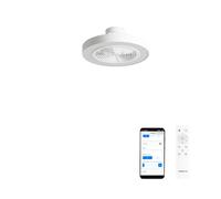CREATE / WIND CLEAR EASY S/Ventilador de techo con aspas ocultas blanco con wifi y mando / 40W, Silencioso, Ø50 cm, luz LED 3 temperaturas, temporizador, función verano-invierno