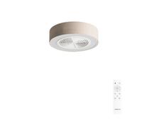 CREATE / WIND CLEAR EASY S/Ventilador de techo con aspas ocultas lino natural con mando / 40W, Silencioso, Ø50 cm, luz LED 3 temperaturas, temporizador, función verano-invierno
