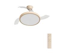 WIND CLEAR STUDIO - Ventilador De Techo 40W Silencioso Aspas Retráctiles Con Luz LED Varios Tamaños Mando A Distancia