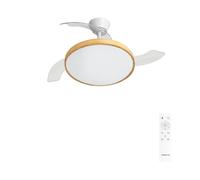 WIND CLEAR STUDIO - Ventilador De Techo 40W Silencioso Aspas Retráctiles Con Luz LED Varios Tamaños Mando A Distancia