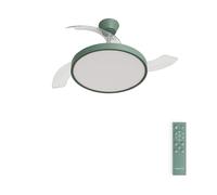 CREATE / WIND CLEAR STUDIO M/Ventilador de techo con luz verde sage con mando / 40W, Temporizador, Ø 108 cm, 6 velocidades, aspas retráctiles, 3 temperaturas de luz, función verano-invierno