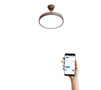 CREATE / WIND CLEAR STUDIO S/Ventilador de techo con luz moca con Wifi y mando / 40W, Temporizador, Ø 91 cm, 6 velocidades, aspas retráctiles, 3 temperaturas de luz, función verano-invierno