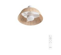 WIND LAMP NATURAL WOVEN - Ventilador De Techo 25W Silencioso Ø60cm Con Luz LED Con Luz