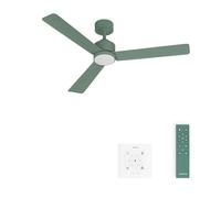 CREATE / WIND MODERN M/Ventilador de techo con luz verde sage con controlador de pared y mando / 40W, Luz LED 3 temperaturas, Ø132 cm, programable, 6 velocidades, función verano-invierno