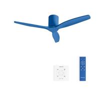 CREATE / WINDCALM M/Ventilador de techo ABS azul cobalto con controlador y mando / 40W, Temporizador Ø132 cm, 6 velocidades, función verano-invierno